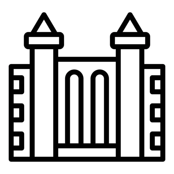 Ikona Rynku Miasta Zarys Wektor Skyline Casablanki Afryka Podróże — Wektor stockowy