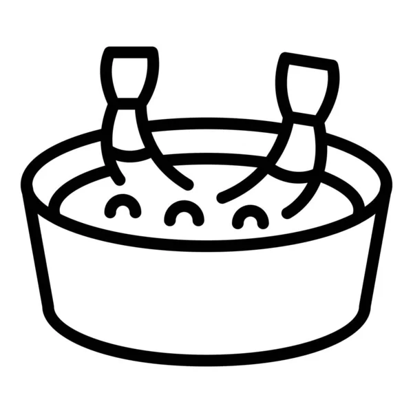 Shrimp Soup 아이콘 아시아 볶는다 — 스톡 벡터