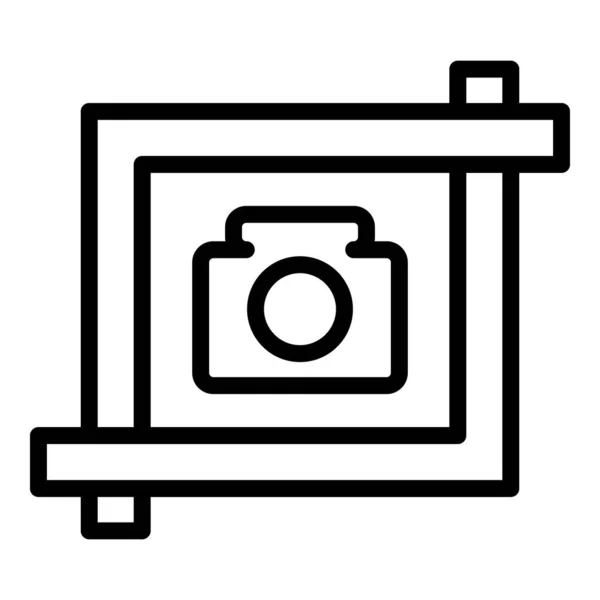Вектор Контура Иконки Захвата Рамы Снимок Экрана Стрельба Лука — стоковый вектор
