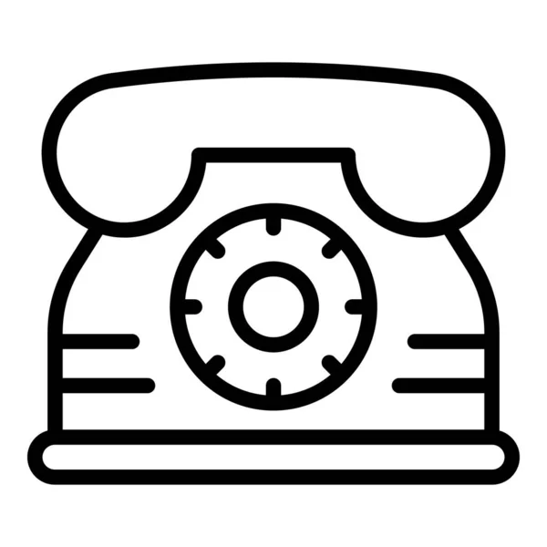 Vektor Obrysu Ikony Domácího Telefonu Ranní Hovor Káva Postele — Stockový vektor