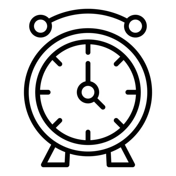 Alarm Clock Icon Outline Vector Bed Coffee Food Breakfast — Stock Vector