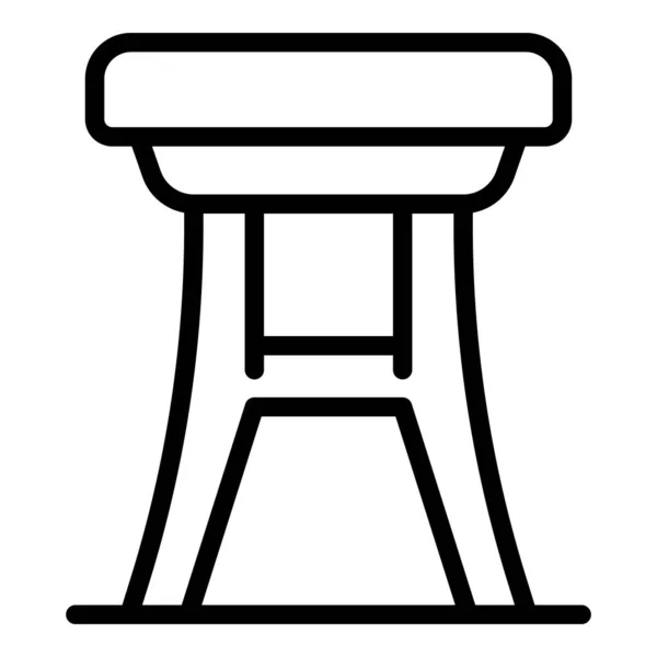 钢棒凳子图标勾勒矢量 复古咖啡馆 现代座位 — 图库矢量图片