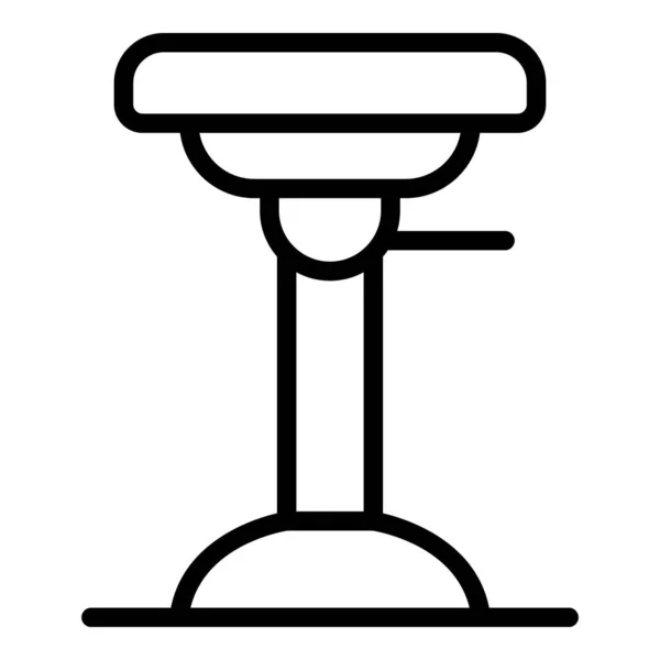 Design Bar Hocker Icon Outline Vektor Moderner Stuhl Cafe Plastik — Stockvektor