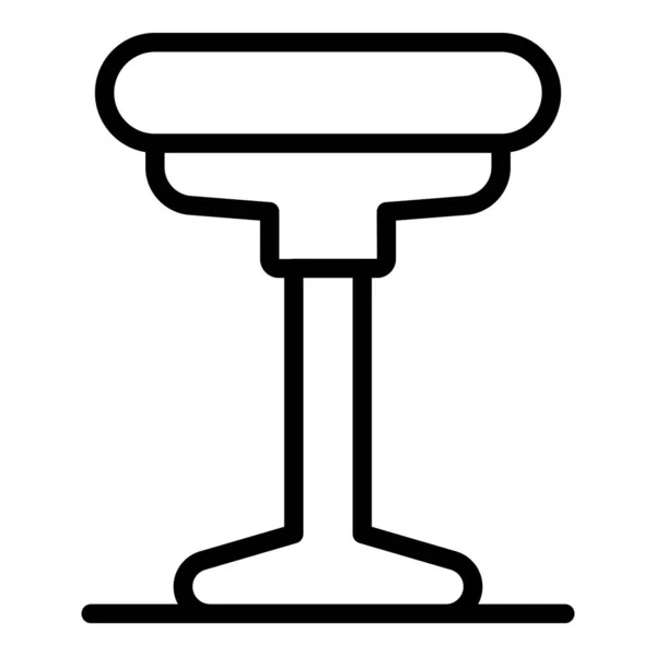 丸い椅子のアイコンの輪郭ベクトル バースツール 高い席 — ストックベクタ
