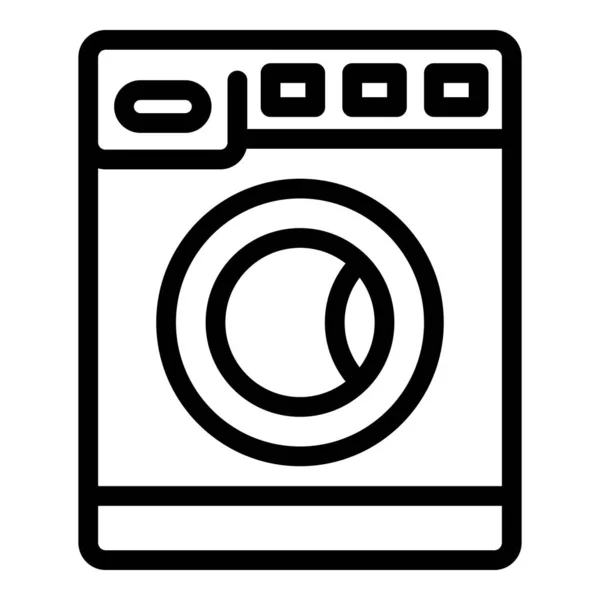 Máquina Lavar Ícone Contorno Vetor Instalação Hotel Recurso Moderno —  Vetores de Stock