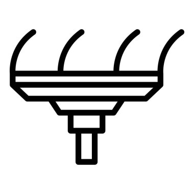 Temizleme simgesi ana hatları vektörü. Oto yıkama makinesi. Pencereyi temizle