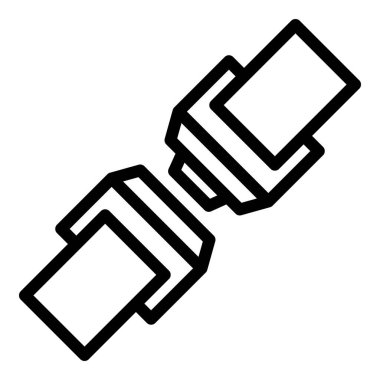 Havayolu kemeri ikon taslak vektörü. Araba koltuğu. Güvenli sürüş