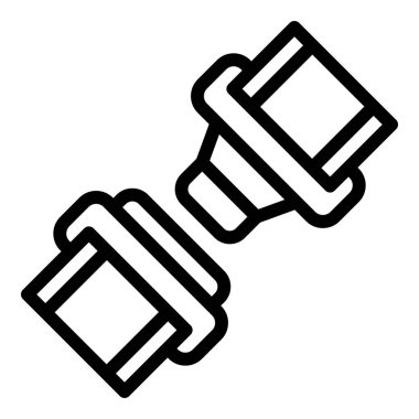 Kilit simgesi dış hat vektörünü güvene al. Koltuk vagonu. Güvenlik sürücüsü