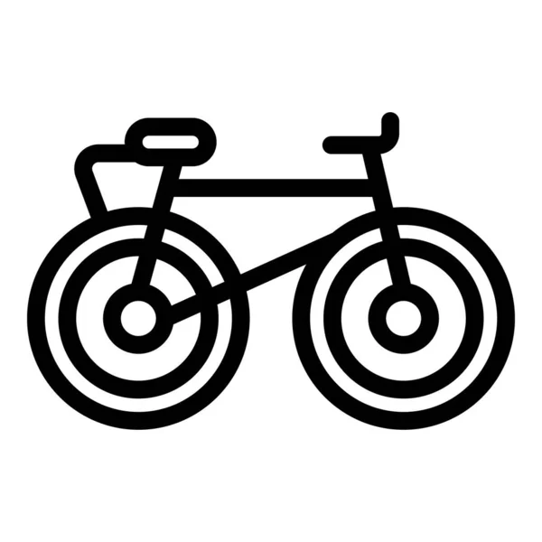 Alquiler Bicicleta Icono Contorno Vector Instalaciones Del Hotel Alojamiento Moderno — Vector de stock