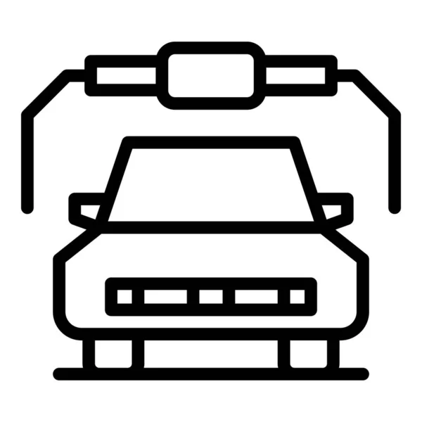Vecteur Contour Icône Lavage Automatique Pression Service Mousse Fenêtre — Image vectorielle