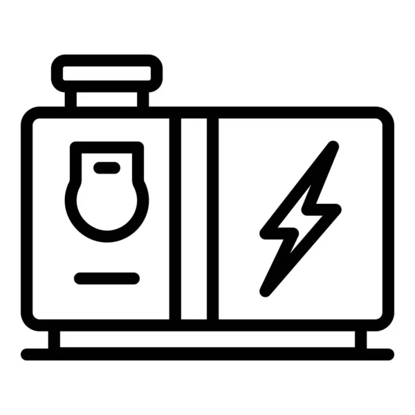 Ikona Rury Generatora Wektor Zarysu Elektryczność Maszyna Gazowa — Wektor stockowy