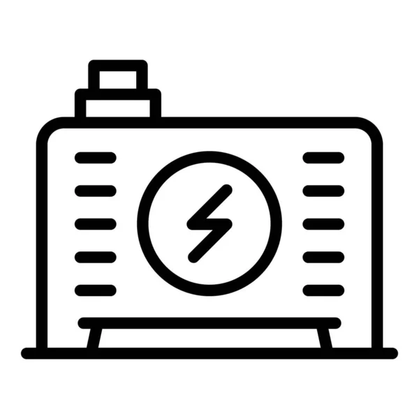 Control Generator Icon Outline Vector Electric Energy Motor Backup — Stock Vector