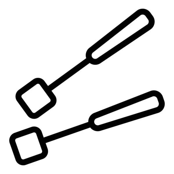 Konturenvektor Für Fonduegabel Symbole Topfkochen Kuhkoch — Stockvektor