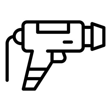 Proje aracı simgesi ana hatları vektörü. Ev yapımı. Matkap çekiç