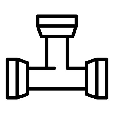 Banyo borusu ikonu ana hat vektörü. Onarım. Ev ödevi