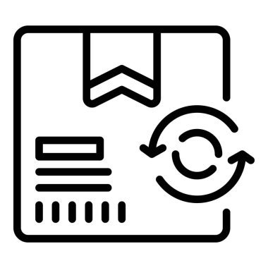 Paket simgesi dış hat vektörünü kontrol et. Ürün kalitesi. Denetim güvenliği