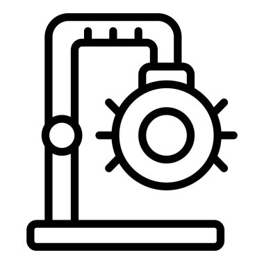 Hafif salon tırnak ikonu ana hatları vektörü. Polonya sanatı. Bakım evi