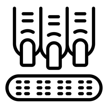 El manikür ikonu ana hat vektörü. Tırnak cilası Sanat stüdyosu