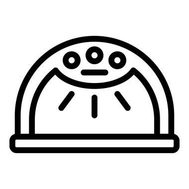 Kozmetik araç simgesi ana hatlı vektör. Polonya sanatı. Manikür stüdyosu