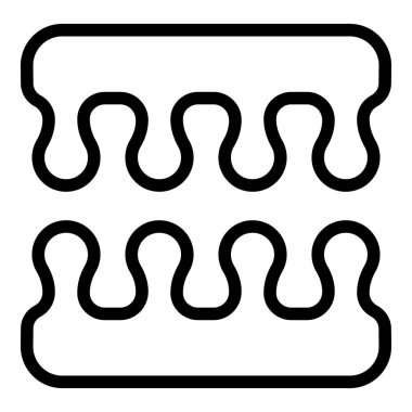 Pedikür sünger aracı simgesi ana hat vektörü. Stüdyo bakımı. Sanat tırnağı