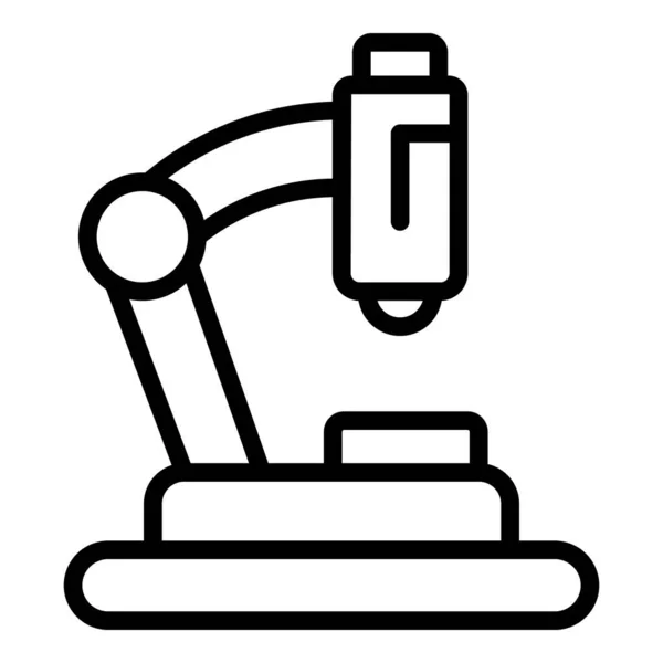 Ikona Bezpieczeństwa Mikroskopu Wektor Zarysu Jakość Produktu Kontrola Elektroniczna — Wektor stockowy