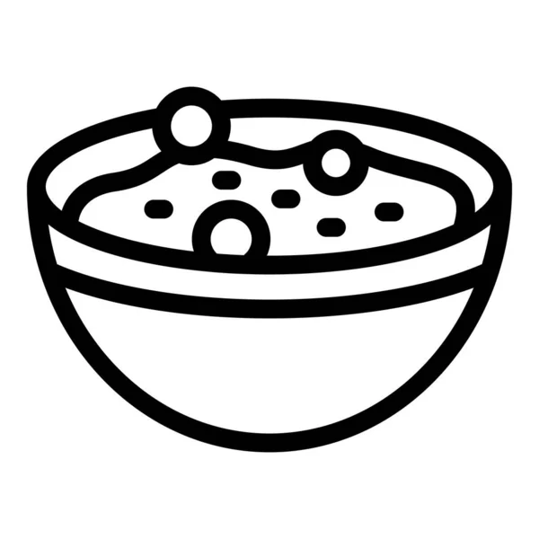 Vettore Contorno Icona Dieta Zuppa Eseguire Programma Informazioni Cura — Vettoriale Stock