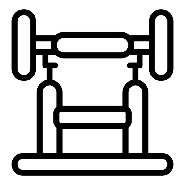 Gym Barbell 아이콘 프로그램 카운터 — 스톡 벡터