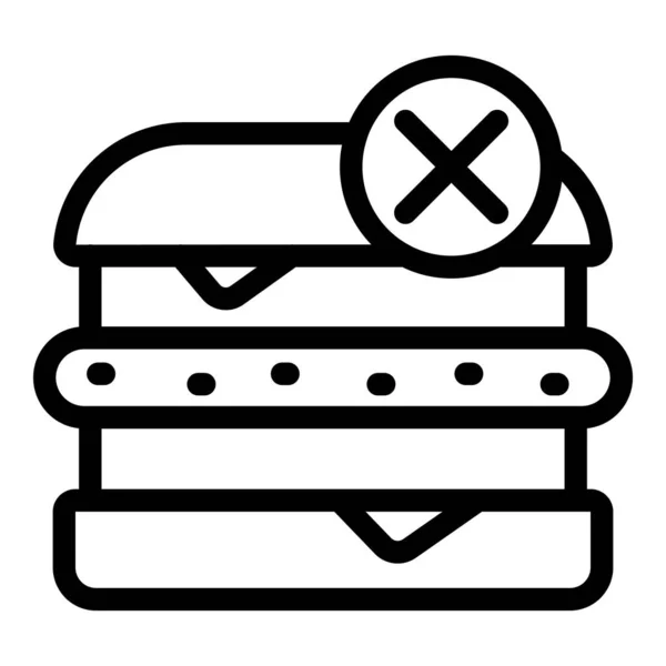 Kein Umrissvektor Für Fast Food Symbole Gegenprogramm Informationsgerät — Stockvektor