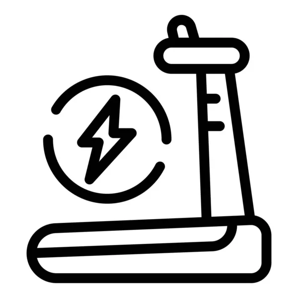 Laufband Symbol Umrissvektor Run Programm Pflege Puls — Stockvektor
