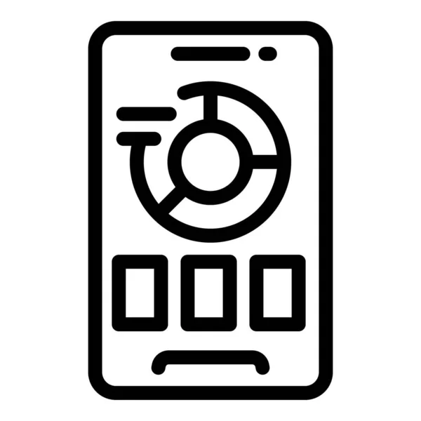 Значок Приложения Mobil Обозначает Вектор Информационное Устройство Применение Ухода — стоковый вектор
