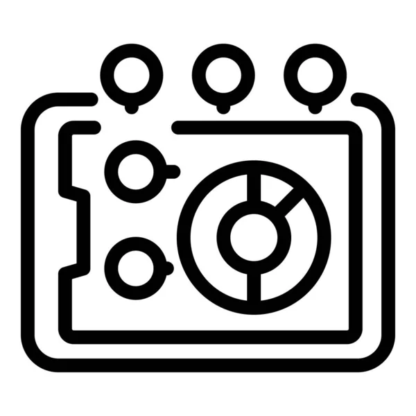 Diät App Kreis Icon Umrissvektor Gegenbewegung Laufprogramm — Stockvektor