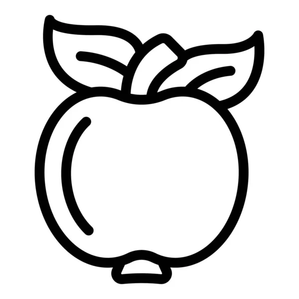 Apple Dieta Icona Contorno Vettore Eseguire Programma Contatore Cura — Vettoriale Stock