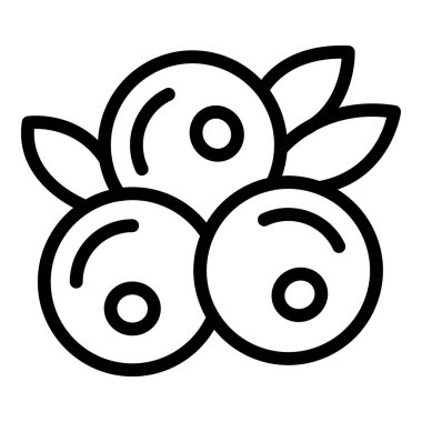 Böğürtlen ikonu ana hat vektörü. Paleo diyeti. Vejetaryen ücretsiz