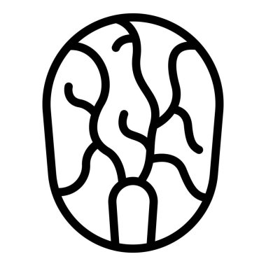 Taze lahana ikonu ana hatları vektörü. Paleo diyeti. Vejetaryen ücretsiz