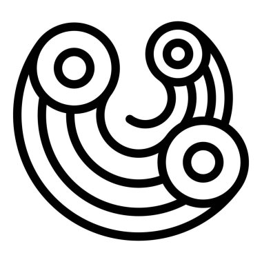 Mutfak churro ikonu ana hatları vektörü. İspanyol yemeği. İspanya tatlısı