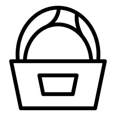 Karamel churro ikonu ana hatları vektörü. İspanyol yemeği. Pasta İspanya