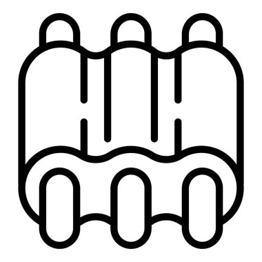 Taze et ikonu ana hatları vektörü. Domuz eti. Yemek çiğ