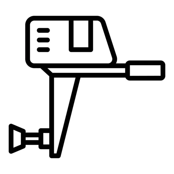 Εικονίδιο Κινητήρα Διάνυσμα Περίγραμμα Εξωλέμβια Μηχανή Κρουαζιέρα Κινητήρα — Διανυσματικό Αρχείο