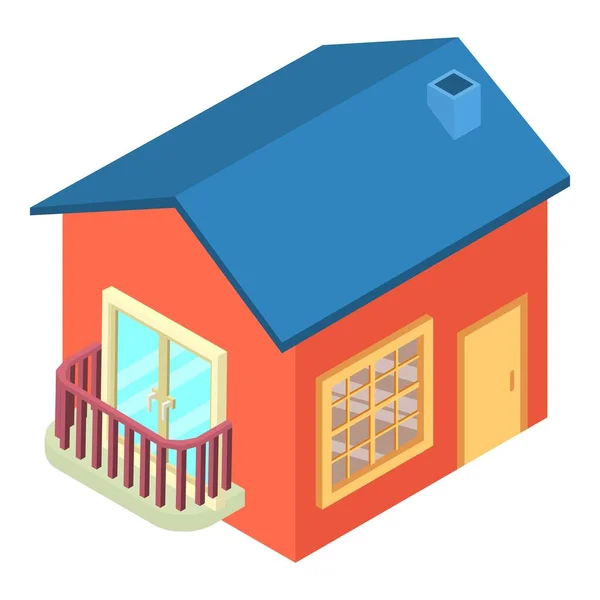 Toy House Icon Isometric Vector New One Story Children House — Stock Vector