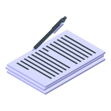 İçerik planı yazarı ikon izometrik vektörü. İnternet pazarı. Dijital zaman