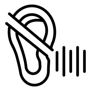 İşitme ikonu dış hat vektörü yok. Okul öğreniyorum. Çocuk eğitimi