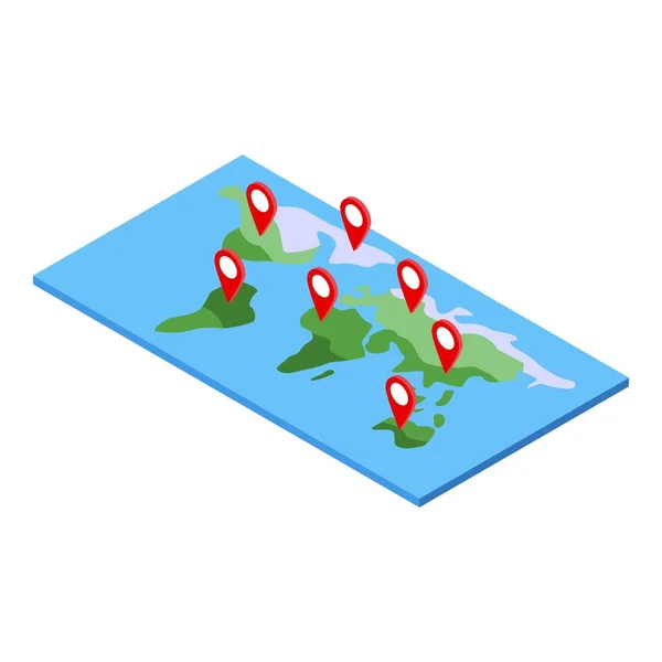 Global Trip Location Icon Isometric Vector World Travel Tourism Cruise — Stock Vector