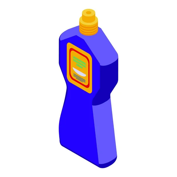 Καθαρό Μπουκάλι Πλύση Εικονίδιο Ισομετρική Διάνυσμα Καθαριστικό Χημικών Υγρή Ετικέτα — Διανυσματικό Αρχείο