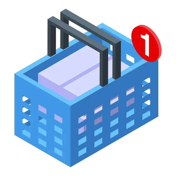Technologie Warenkorb Symbol Isometrischen Vektor Speichern Einzelhandel Einkaufszentrum Supermarkt — Stockvektor