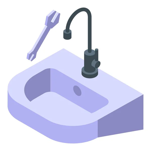 Ícone Reparação Banheiro Vetor Isométrico Serviço Limpeza Pessoal Vapor —  Vetores de Stock