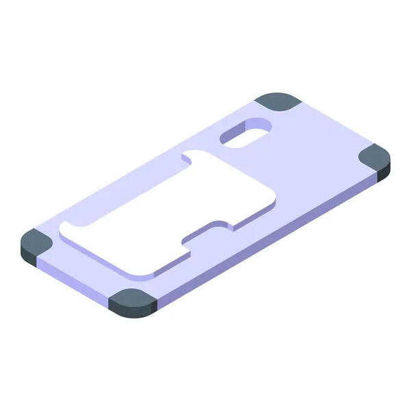 Couverture Icône Isométrique Vecteur Téléphone Portable Protégez Votre Téléphone Portable — Image vectorielle