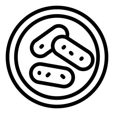 Üst görünüm kroket ikonu ana hatları vektörü. Hollanda patatesi Peynir topu