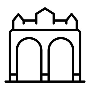 Malta kemer simgesi ana hat vektörü. Avrupa silueti. Harita simgesi