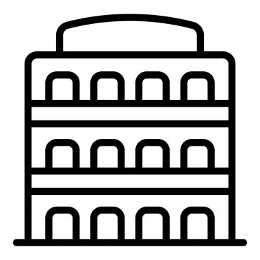 Antik simge ana hatları vektörü. Avrupa pulu. Kaptan evi.