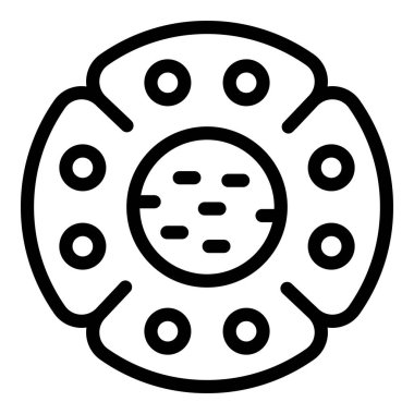 Rafflesia arnoldii simge ana hat vektörü. Çiçek bitkisi. Tropik ceset.